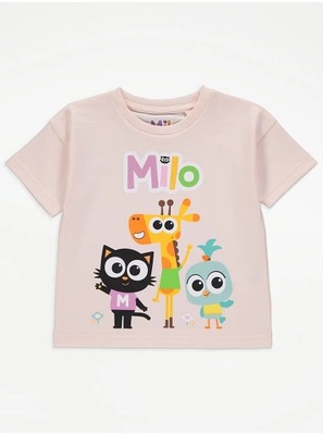 GEORGE t-shirt dziewczęcy pink Milo 98-104