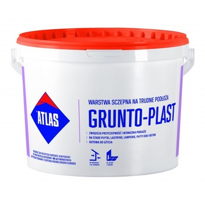Atlas GRUNTO-PLAST grunt na trudne podłoża 5 kg GRUNT SZCZEPNY osb, płytki