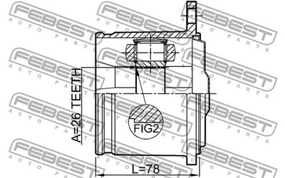 PRZEGUB WEWNĘTRZNY TYŁ 26X116.5 0111-GX100R FEBEST Febest 0111-GX100R