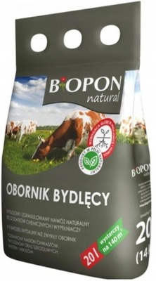 Obornik Bydlęcy 20 Biopon Granulowany Nawóz Naturalny BIO organiczny 140m2