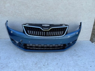 Бампер skoda rapid 12-15 перед передний решётка радиатора пол решётка радиатора 5ja807221 фото №1