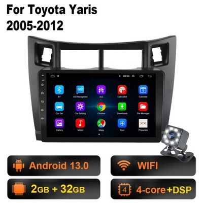 RADIO DE AUTOMÓVIL CON ANDROIDEM PARA TOYOTA YARIS 2008-2011 4G DSP WIFI CARPLAY STEREO  