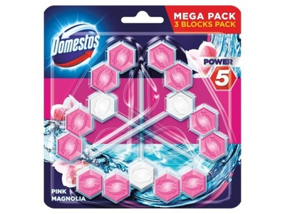 Kostka do WC DOMESTOS Power 5 Pink Magnolia 3x55g