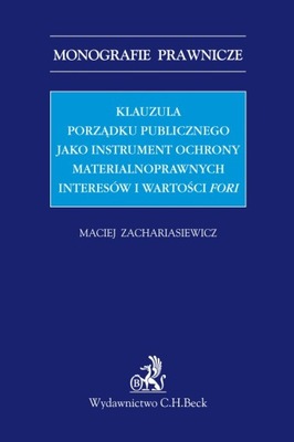 Klauzula porządku publicznego jako... - ebook