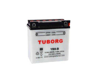 BATERÍA PARA MOTOCICLETA TUBORG 12V YB9-B 9AH 130A DRY L+  