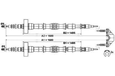 CABLE FRENOS DE MANO OPEL ZAFIRA A 1.6-2.2D 04.9  