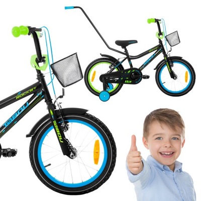 ROWER DZIECIĘCY ROWEREK 18 CALI TABOU ROCKET ALUMINIOWY PROWADNIK BMX LEKKI