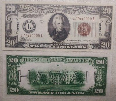 2079 - USA 20 dolarów 1934 Hawaje