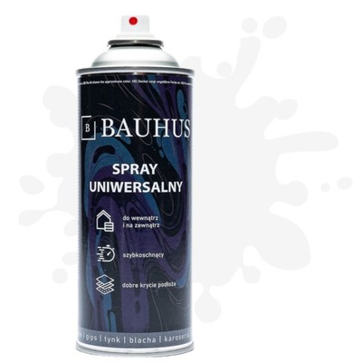 COLOR W SPRAYU BLANCO LUSTRE FARBA SPRAY EMALIA RAL 9010 UNIVERSAL  