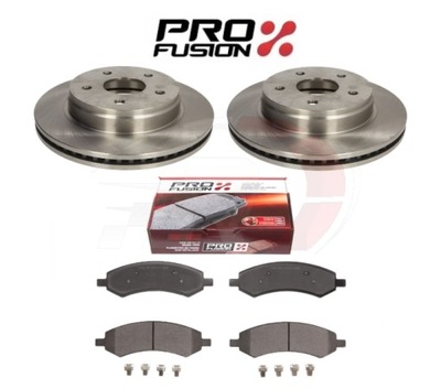 Dodge durango 2007-2009 гальмівні диски + гальмівні колодки гальмівні перед + пластини фото №1