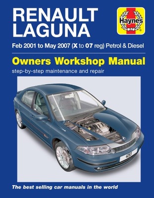 NAPRAWY I PRZEGLADY COCHE RENAULT LAGUNA (01-07) MANUAL  