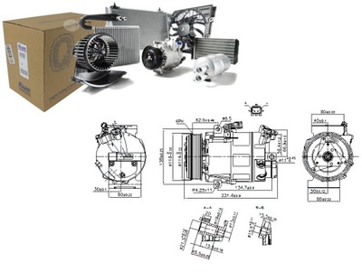 KOMPRESORIUS KONDICIONAVIMO NISSAN QASHQAI / QASHQAI 2 