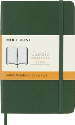 Notes Moleskine P 9x14cm w linie zielony soft