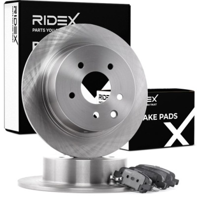 Гальмівні диски i гальмівні колодки гальмівні ridex задній pasuje do mercedes-benz 292mm фото №1