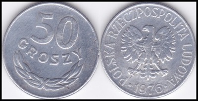 POLSKA - 50 groszy z 1976 roku. Z 8270.