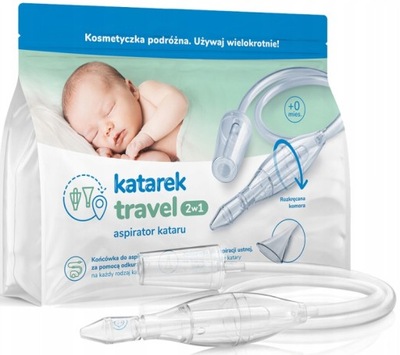 Katarek Travel 2w1 aspirator do odkurzacza i ustny odciągacz kataru