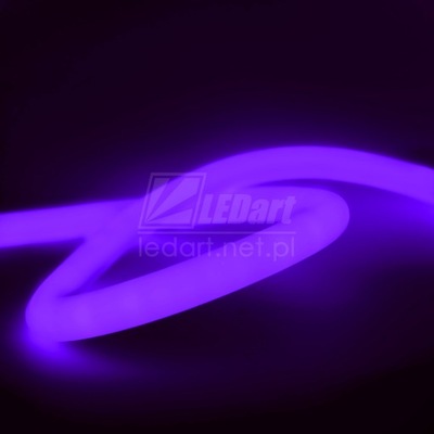 Okrągły Neon LED 230V 360° Fioletowy Zewnętrzny