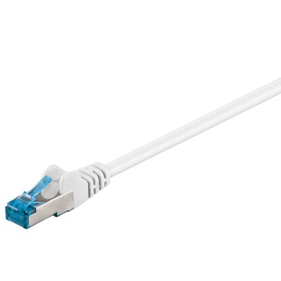 Kabel RJ45 LAN Patchcord CAT 6A S/FTP biały 10m