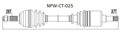 CITROEN PEUGEOT FIAT 305131 ПІВВІСЬ ЛІВА 2.0HDI 2.0D