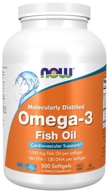 Now Foods Omega 3 EPA DHA tran 500 kapsułek