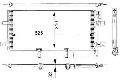 MAHLE КОНДЕНСАТОР КОНДИЦІОНЕРА VW TRANSPORTER IV 1.9D-2.8 07.90-06.03