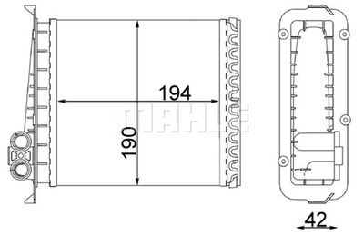 BEHR MAHLE NAGRZEWNICA VOLVO C70/S70 98-