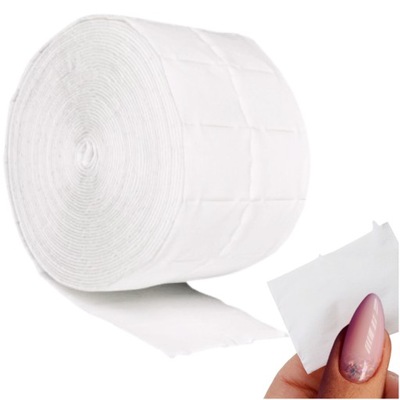 Bezprašné vatové tampóny na nechty 500kusov Zelletten biely 12-vrstvový valec