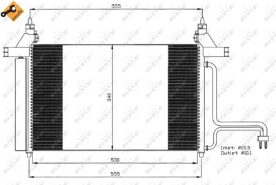 CONDENSER AIR CONDITIONER FIAT STILO 1.2-2.4  