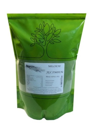 MŁODY ZIELONY JĘCZMIEŃ W PROSZKU 1 KG POLSKA
