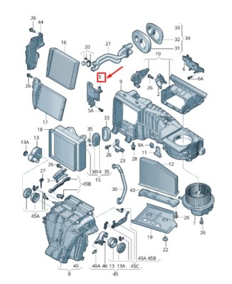 Audi tt 8j left heater unit кронштейн 1k1819473h original фото №1