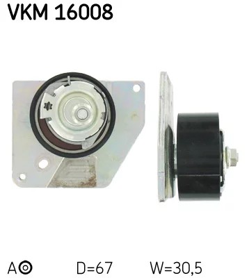 SKF VKM16008 РОЛИК ГРМ НАТЯЖИТЕЛЬ RENAULT MEGANE