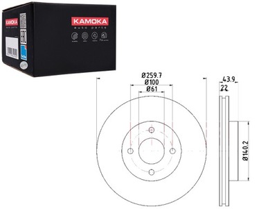 DISCOS DE FRENADO 2 PIEZAS PARTE DELANTERA NISSAN MICRA K13 10- KAMOKA  