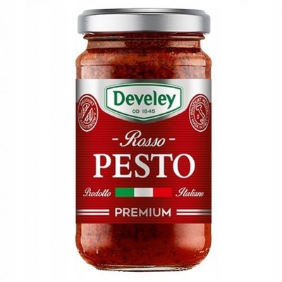 Pesto Włoskie 190g Sos z Pomidorów Develey Rosso z Bazylią