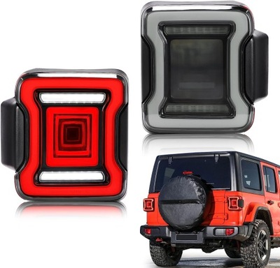 JEEP WRANGLER JL 2018-2023 FARO FAROS PARTE TRASERA DIODO LUMINOSO LED JUEGO EUROPA VLAND  