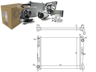 NISSENS RADUADOR DEL MOTOR NIS, 637605  