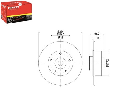 MINTEX DISCS BRAKE 432006506R 532006506R 4320  