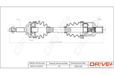 DRIVE+ ПОЛУОСЬ ПРИВОДНАЯ RENAULT KANGOO 01- P