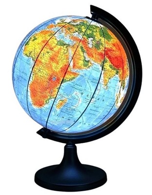 Globus polityczno-fizyczny, podświetlany
