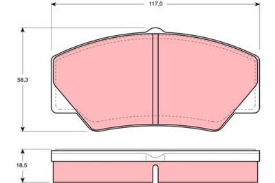 ZAPATAS DE FRENADO FORD PARTE DELANTERA TRANSIT-91 GDB349  