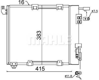 RADUADOR DE ACONDICIONADOR - SKRAPLACZ, BEHR MAHLE AC 349 000S  