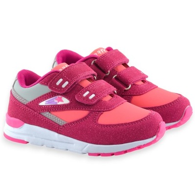 Różowe buty sportowe Bartek dla dziewczynki wygodne lekkie na wiosnę r.27