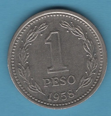 Argentyna 1 peso, 1958
