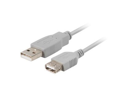 PRZEDŁUŻACZ USB 2.0 0.5M SZARY