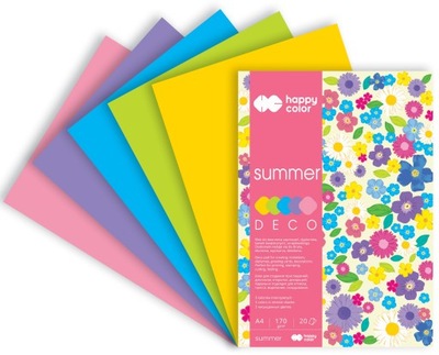 Happy Color BLOK DECO SUMMER A4 170g 20 kartek