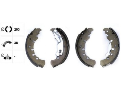 ZAPATAS DE TAMBOR DE FRENADO FIAT GRANDE PUNTO CORSA D  