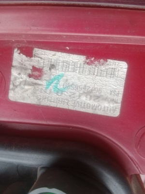 Лампа лівий задня peugeot 5008 i фото №1