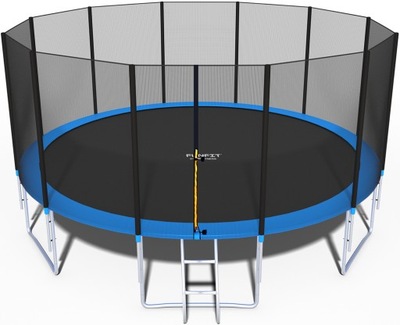 TRAMPOLINA OGRODOWA 465CM 15FT Z SIATKĄ DRABINKA FUNFIT