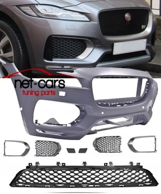 Бампер перед jaguar f - pace x761 16-20r wz r-sport s model блиск хром фото №1