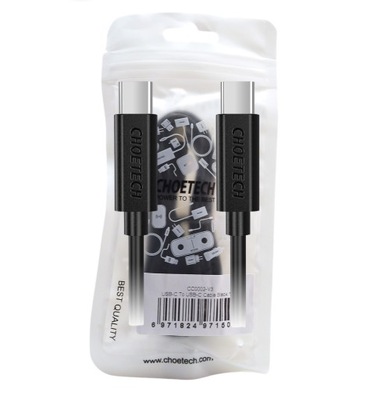 Kabel Choetech USB typ C - USB typ C 0,5 m czarny