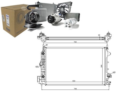 RADUADOR DEL MOTOR NISSENS 1300412 13200486 1315638  